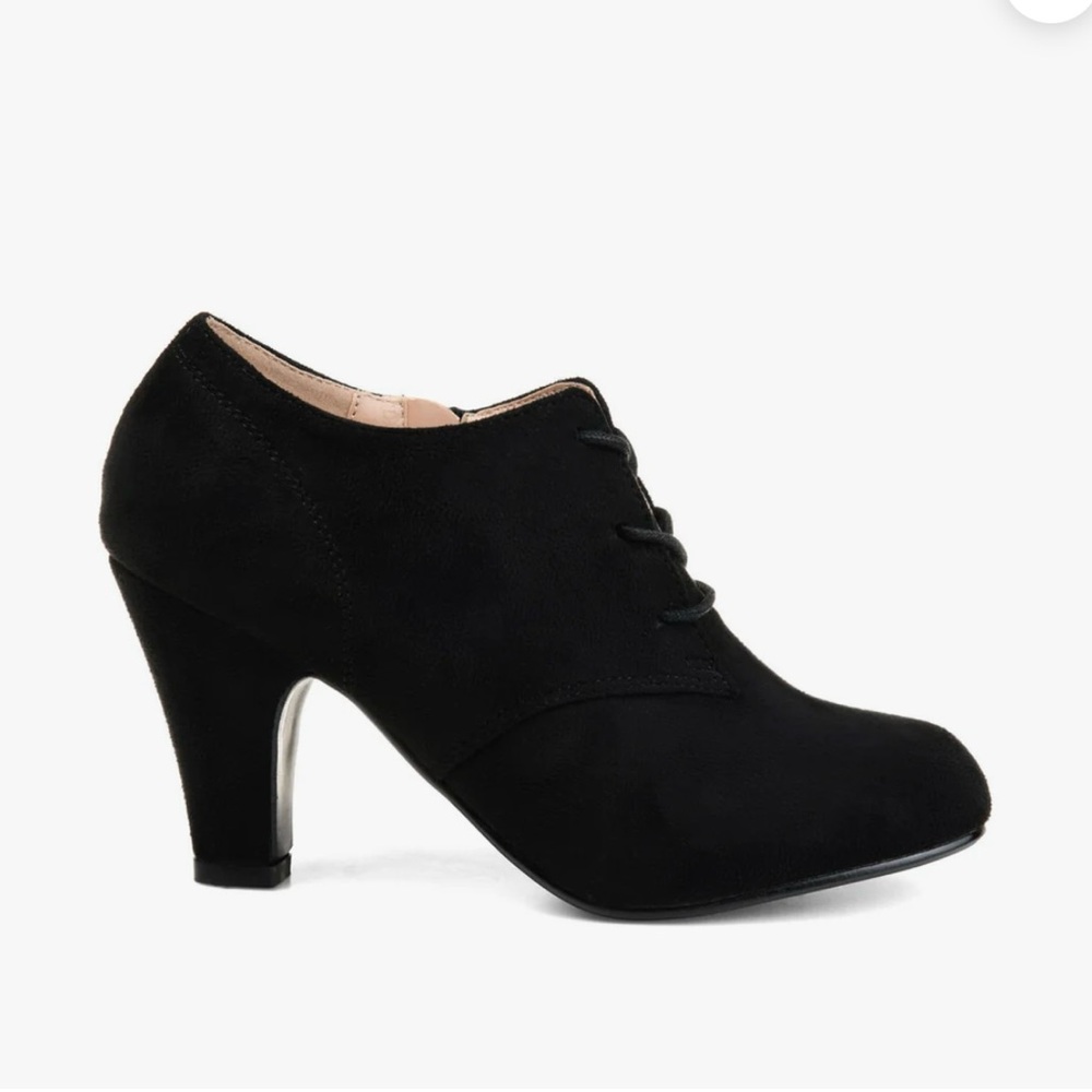 LEONA LACE-UP BOOTIES IN FAUX SUEDE